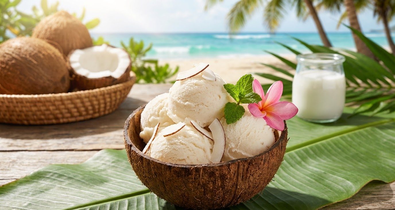 Sorbet Coco Guadeloupéen : La Vraie Recette Maison 🥥